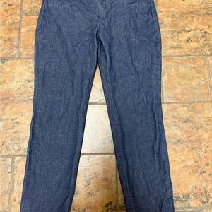 Banana Republic Navy Textured Pants